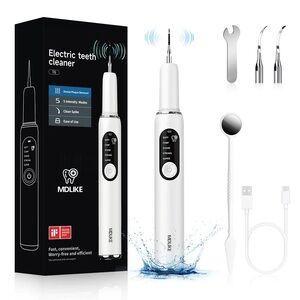 MDLIKE Plaque Tartar Teeth Dental Cleaning Kit Oral Rechargeable Electric Tooth